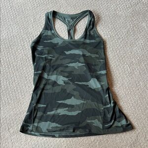 Athleta Green Camo Tank Top